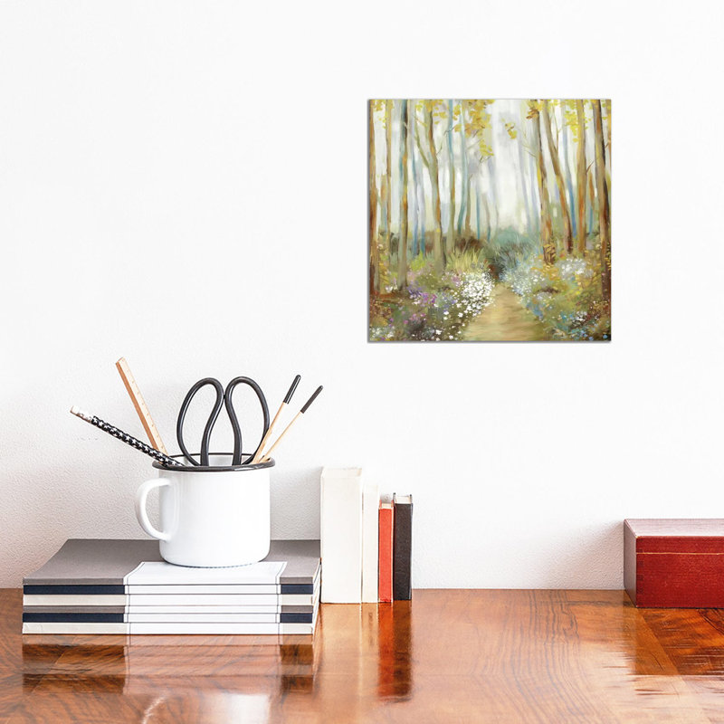 Misty Trees by Allison Pearce - Wrapped Canvas Painting, 66.04 cm H x 66.04 cm W x 3.175 cm D