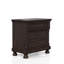 Table de chevet Elegant Two Dark Cherry - Bois massif et rangement pratique et élégant