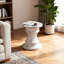 Tables de bout d'extérieur en ciment pour patio, table d'appoint de jardin en faux terrazzo, petite table d'appoint ronde moderne pour l'extérieur, tabouret de jardin en souche d'arbre pour l'intérieur et l'extérieur