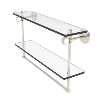 Margolis 2 Piece Glass Tiered Shelf with Towel Bar