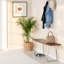 Banc en bois et acier inoxydable Finch Ostara Lionel, brun noyer foncé