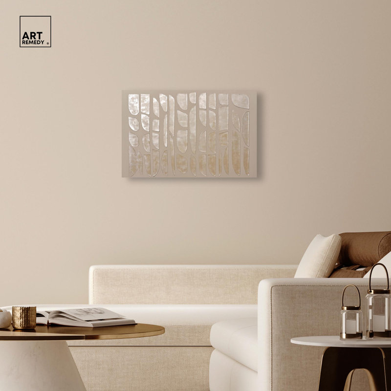 «Textured Tiles Canvas Textured Abstract» par , H 24 po x l 36 po, Toile tendue