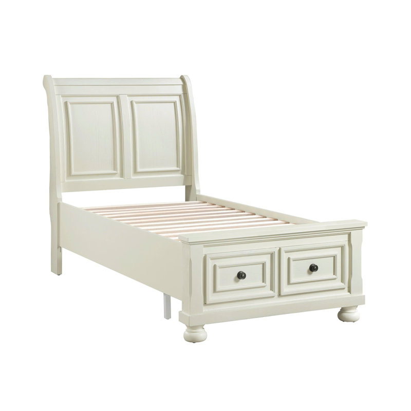 Kynsleigh Low Profile Storage Platform Bed, Twin, Oyster White