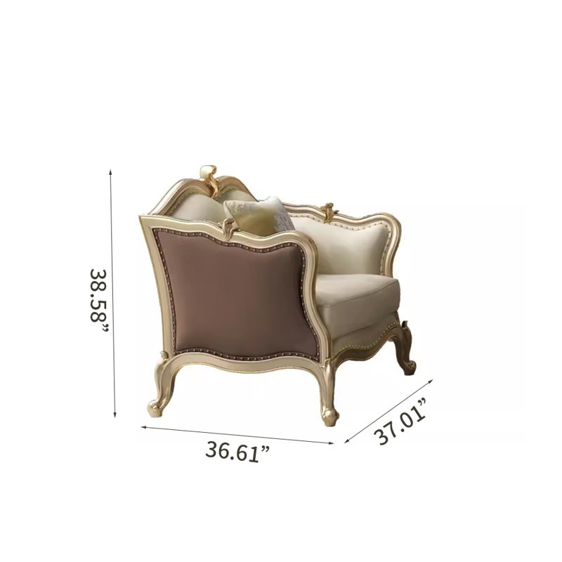 Fauteuil en cuir de vache de 37,01 po Jovonta