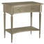 Ribbed Solid Wood End Table