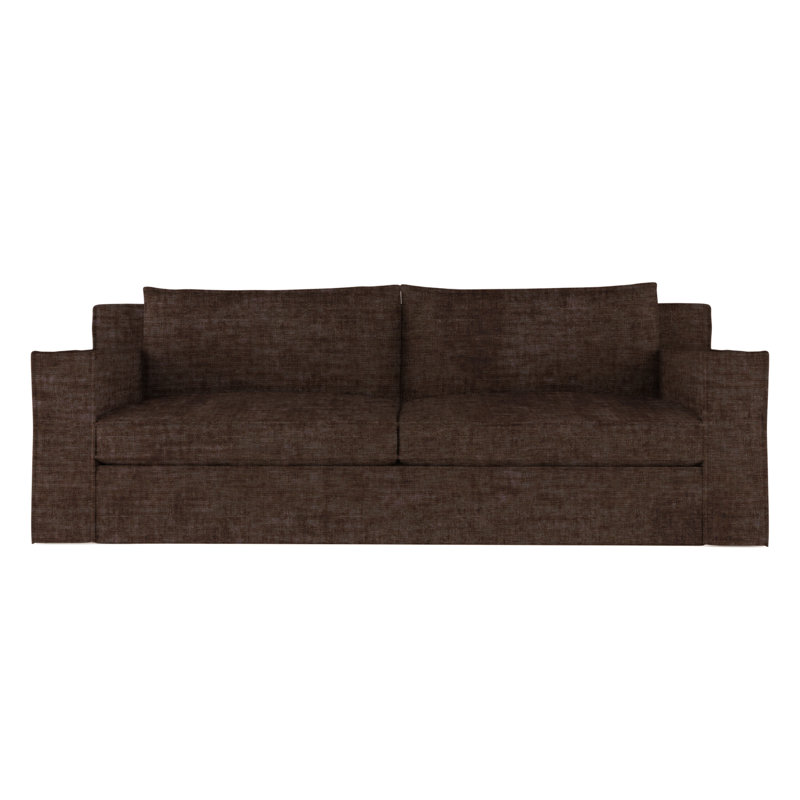 Canapé Mulberry, H 33 po x l 120 po x p 45 po, Velours écrasé chocolat, Ébène