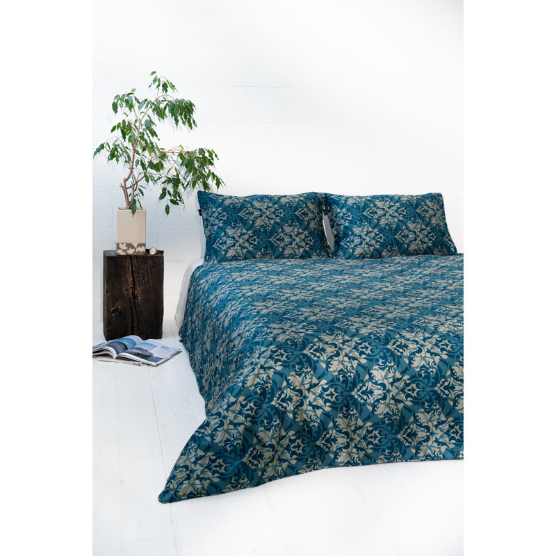 Oswaldo Damask Duvet Cover Set with Pillowcases Included, 135 x 200cm Duvet Cover + 1 Pillowcase