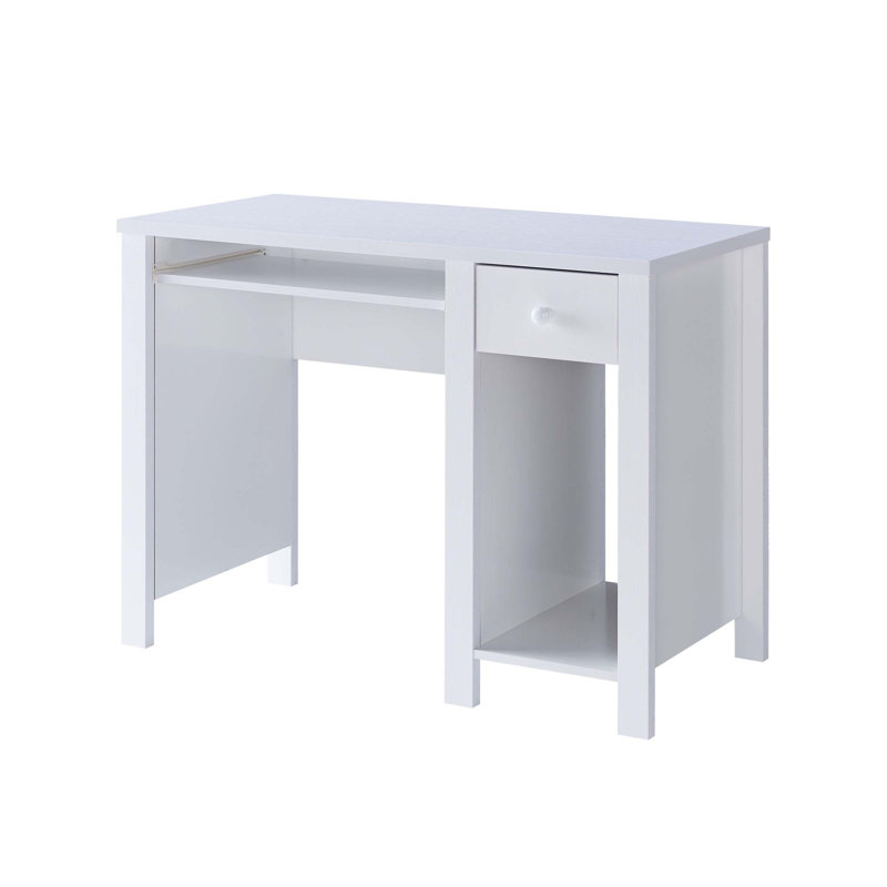 Compact 39-Inch Student And Home Office Desk With Keyboard Drawer, Catch-All Drawer, And Tall Shelf For Efficient Workspace