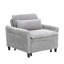 Fauteuil gris confortable pour petit appartement, chambre, balcon, petit canapé-lit-1827953915