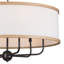  Lustre 6 lumières noir texturé Heddle 30,4 pouces-70048062
