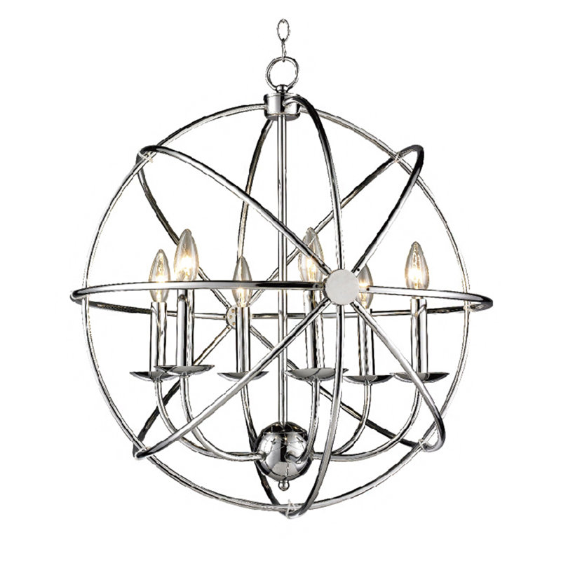 Lustre de globe 6 lumières de style bougie Marrs