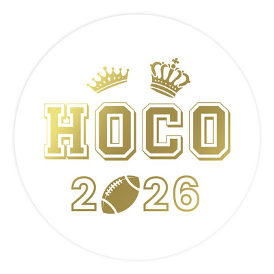 Autocollants HOCO, conception de couronne de football blanche et dorée, fête de retour et cadeaux Scrapbook
