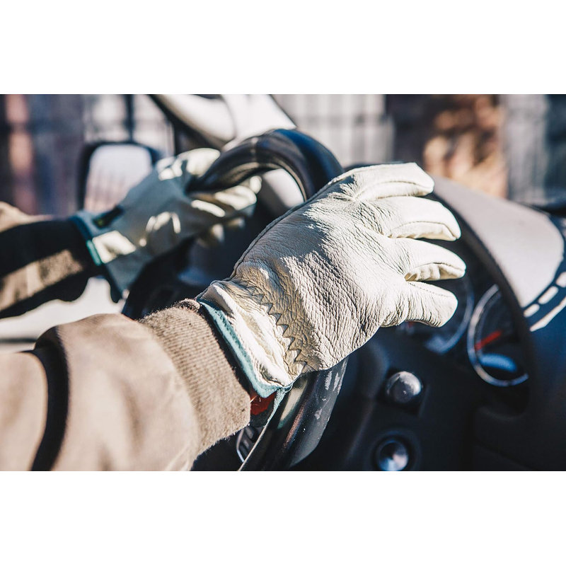 G & F Products Leather Oven Glove Set, Small (3.4" H x 4.3" W x 9" L)