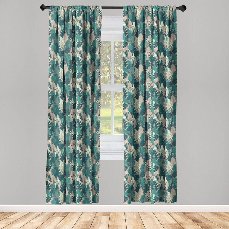 Atossa Semi Sheer Curtain Pair, 28" W x 95" L