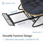 Chaise berçante moderne en osier avec repose-pieds rétractable Siderte