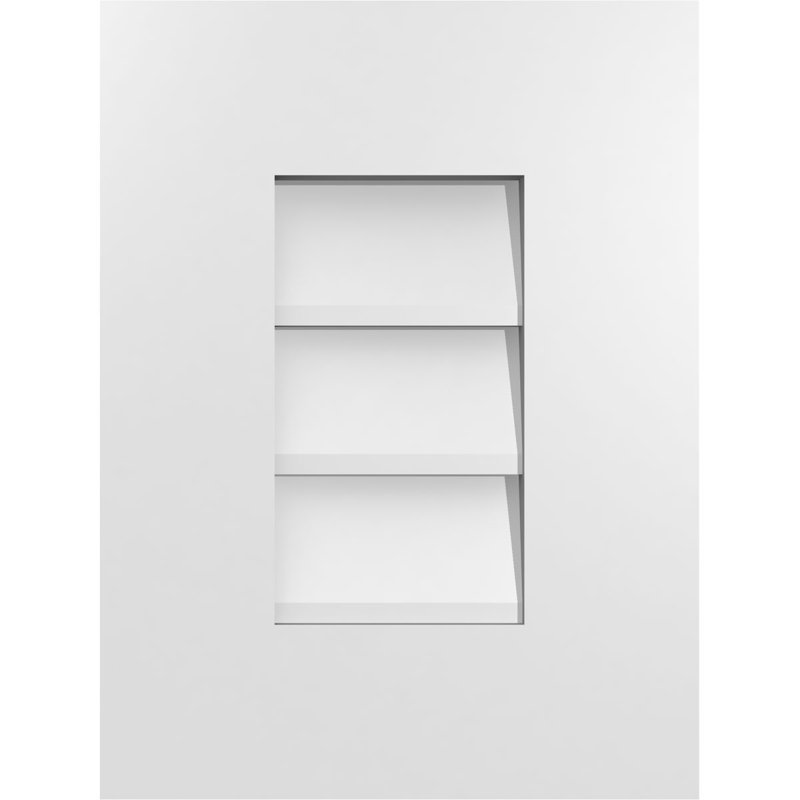 Vent à pignon rectangulaire en uréthane non-fonctionnel, H 16 po x l 12 po x P 1 po