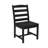  2 PC Elegant Outdoor Dining Black Chair,Heavy-Duty 300Lbs Capacity, Comfort Slatted Design-119602329