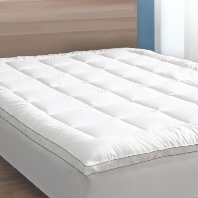 Twin White Down Alternative Thermoregulating Mattress Pad