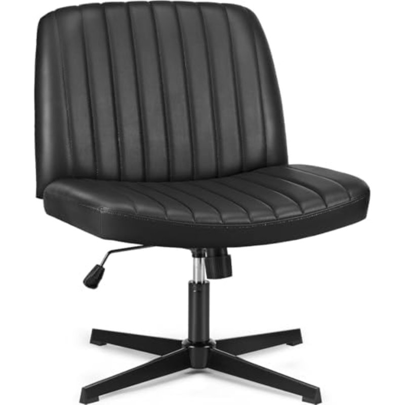 Chaises à pieds croisés sans accoudoirs Criss, Non, Noir