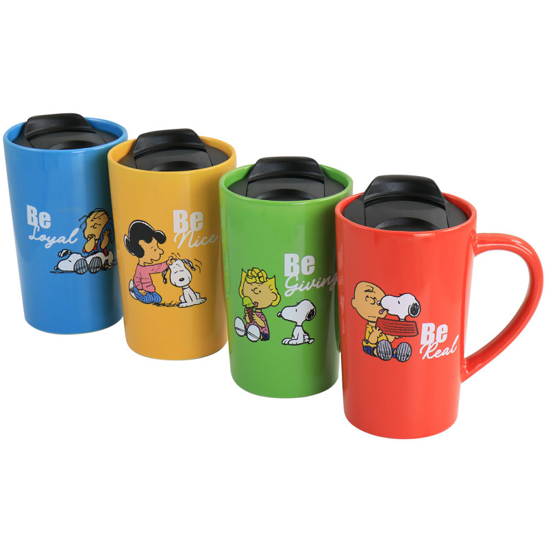 Tasses de voyage 18 oz en grès Peanuts Gentle Reminders
