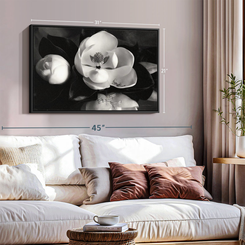 Floral et botanique «Magnolia en fleurs», H 21 po x l 31 po