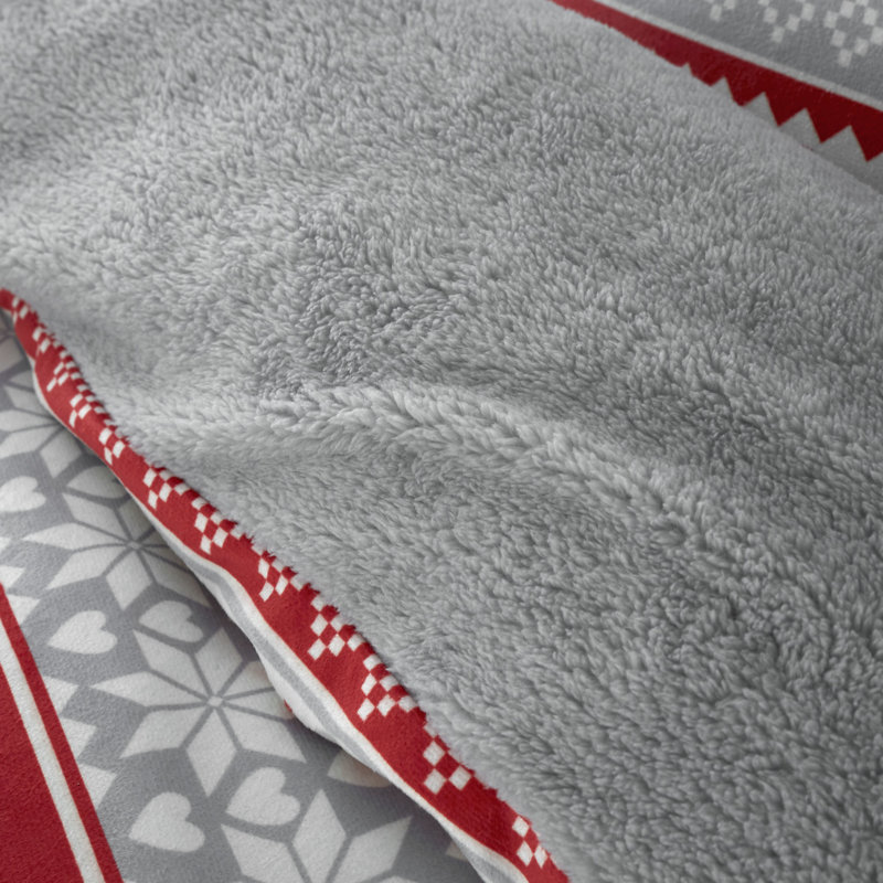 So Soft Velvet Touch Fairisle King Duvet Cover Set, King Duvet Cover + 2 Standard Pillowcases