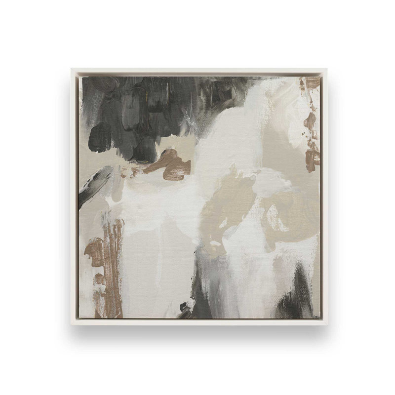 "Mosaïque monochrome V1" sur toile, Cadre opaque blanc, H 32,75 po x l 32,75 po x P 1,75 po