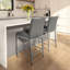 Tabouret de bar et de comptoir rembourré avec base en métal Fellman-62238931-62238926-29848652