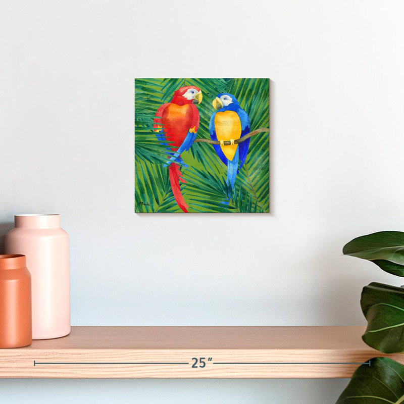 Crowle Amazon Birds, 10" H x 10" W