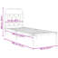 Vidaxl Metal Bed Frame Without Mattress With Headboard 75X190cm-125421027