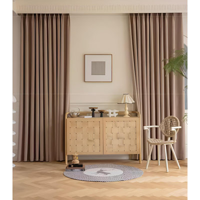 Jacquard Chenille Room Darkening Curtain Pair