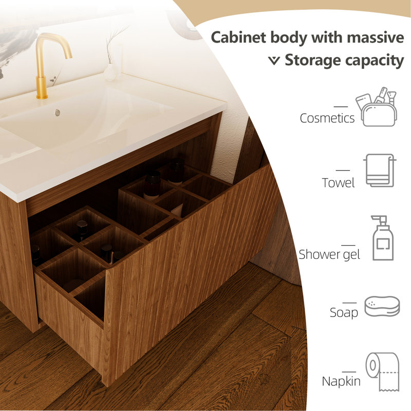 Armoire de meuble-lavabo 30 po sans lavabo en céramique