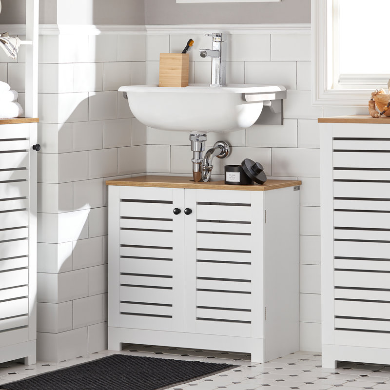 Gusti 60cm Single Bathroom Vanity Base Only in White
