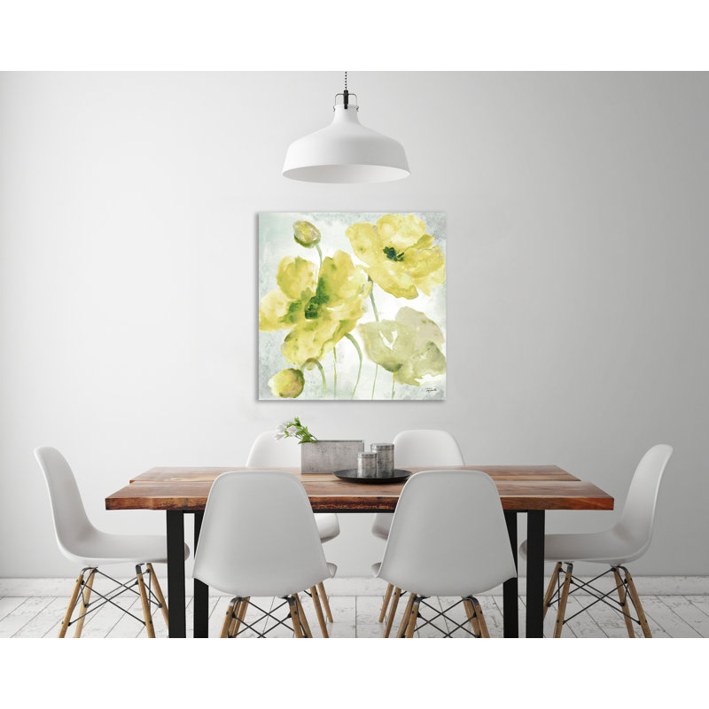 Yellow Poppies II by Tre Sorelle Studios - Wrapped Canvas Print, 30.48cm H x 30.48cm W