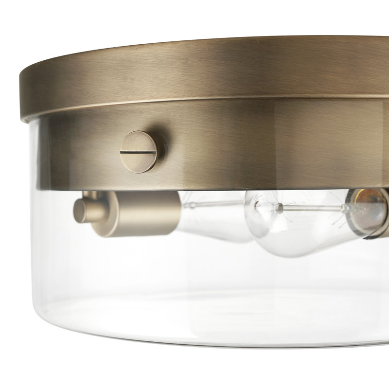 Plafonnier encastré circulaire simple 13 po 2 lumières Hubert