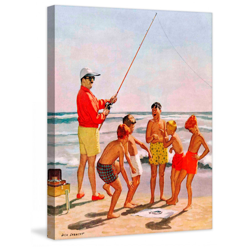 «Big Pole Little Fish» par Richard Sargent, reproduction sur toile tendue, H 29 po x l 24 po x P 1,5 po
