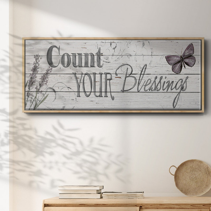 «Count Your Blessings», toile encadrée, H 8 po x l 20 po