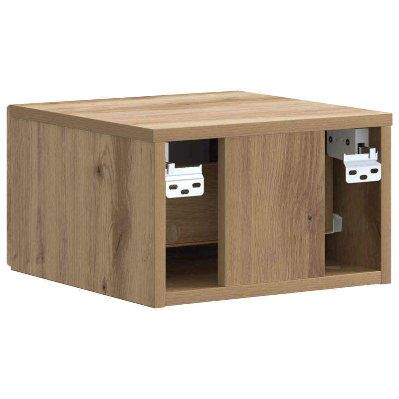33cm W Manufactured Wood Bedside Table, Artisan Oak