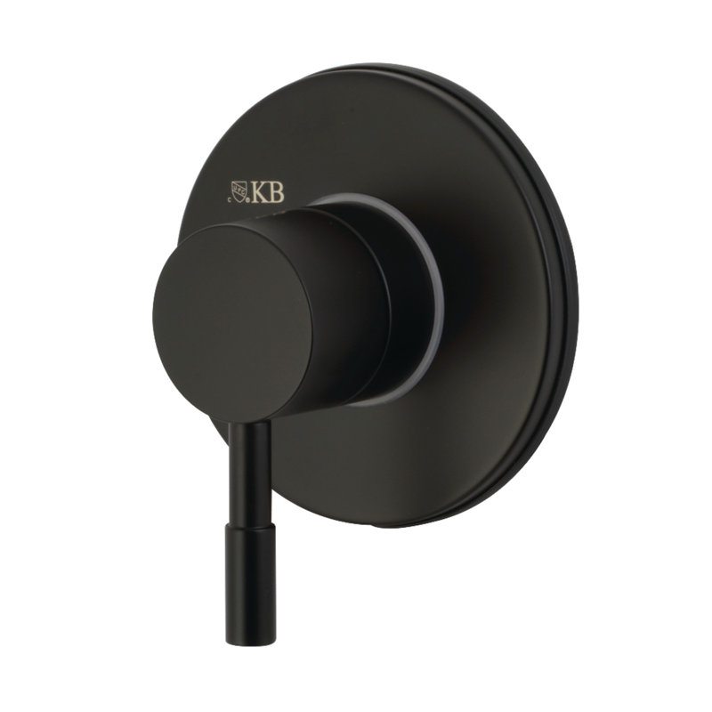 Kingston Brass Concord Single-Handle Wall Mount Three-Way Diverter Valve with Trim Kit, Matte Black