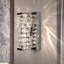 Applique murale de luxe à DEL en cristal avec finition chromée à intensité variable 3 lumières pour meuble-lavabo moderne