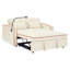 Velvet Pull-out Sleeper Sofa Bed, Adjustable Back and with USB Pport, swivel phone stand-1723747512-1730899937