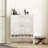 31.5"W Metal Shoe Storage Cabinet with 3 Flip Drawers