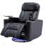 Fauteuil inclinable pivotant à 270 ° avec rangement pour accoudoirs dissimulés, bande lumineuse à DEL et multiples fonctions de confort pour le cinéma maison-931083060