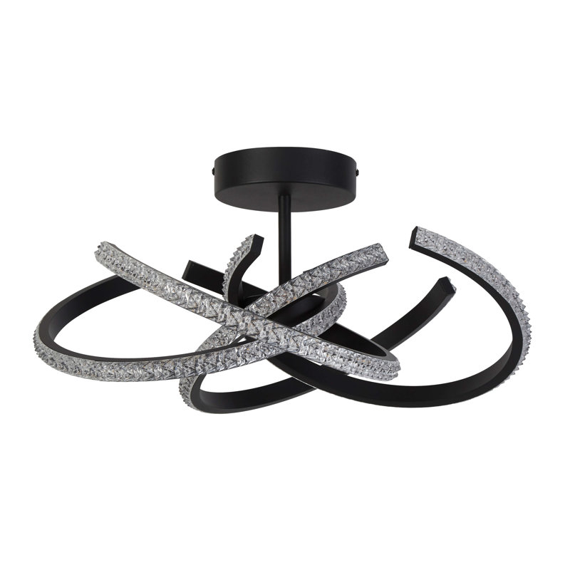 Glass LED Semi Flush Mount