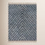 Benjamin Blue Hand-Knotted Chevron Rug
