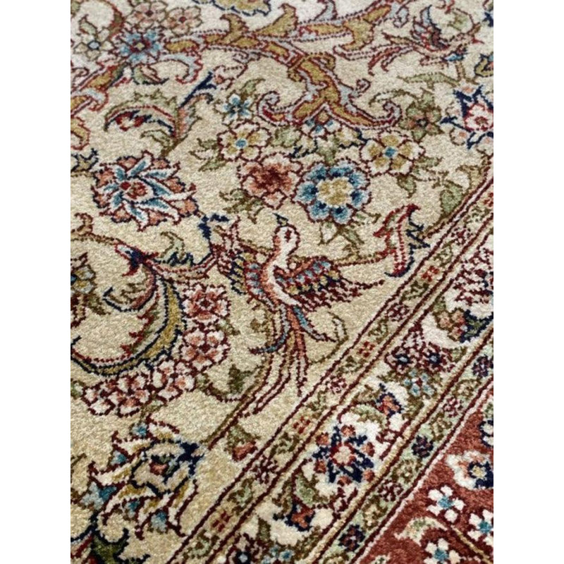 Hand Woven Cotton and Wool Oriental Area Rug