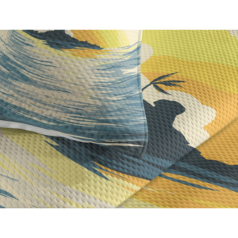 Hypnotic Coastal Polyester Coverlet