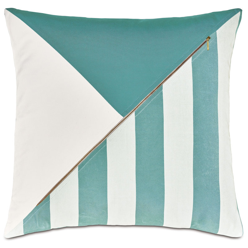 Coussin Sail Sail, Blanc / aqua