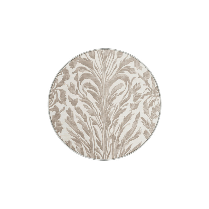Tapis blanc lavable à la machine, Rond 4 pi