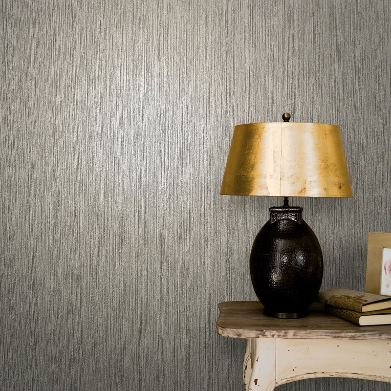 Delaia 10.05m x 53cm Textured Matte Wallpaper Roll, Greige